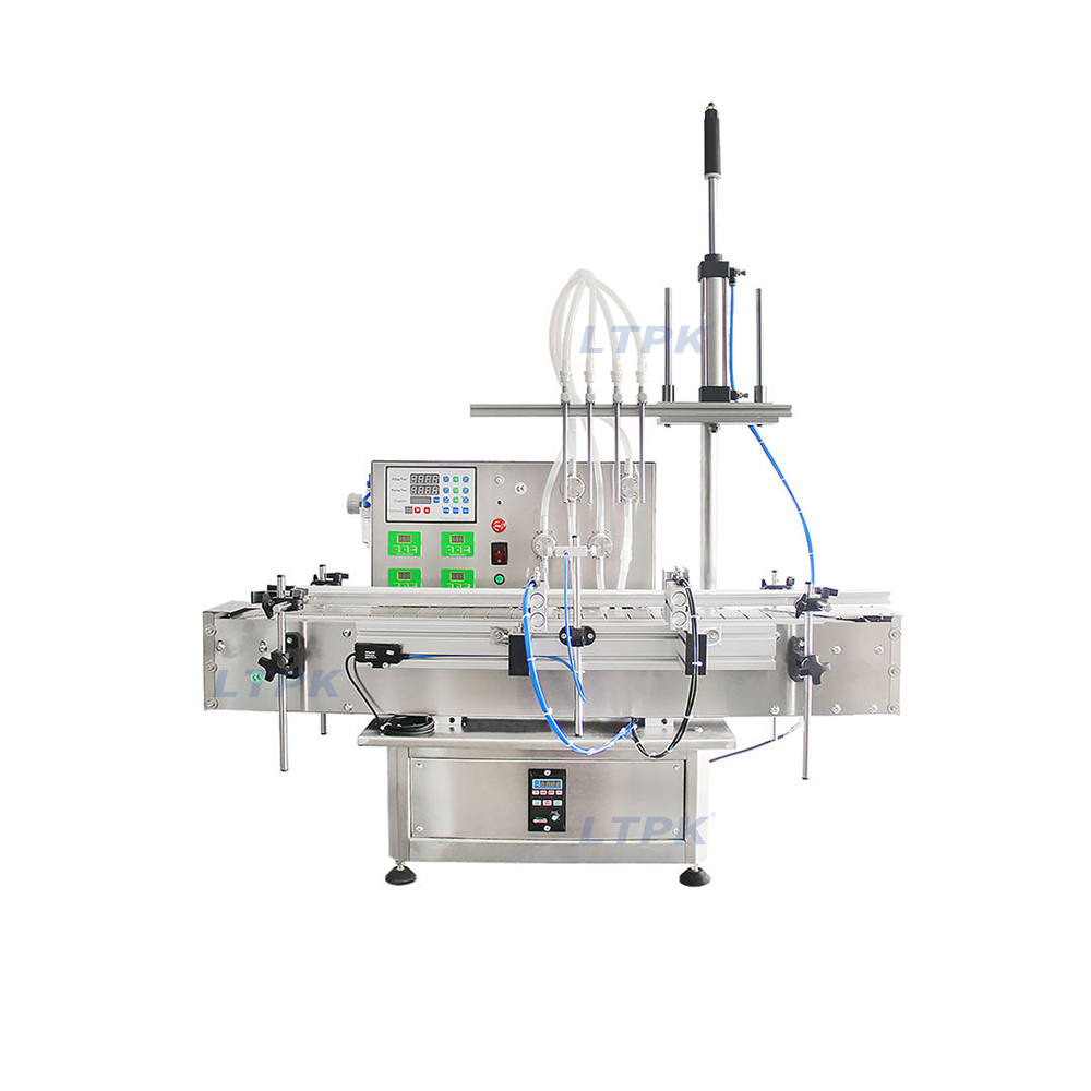 4 heads desktop oil bottle corrosive liquid magnetic pump filling machine