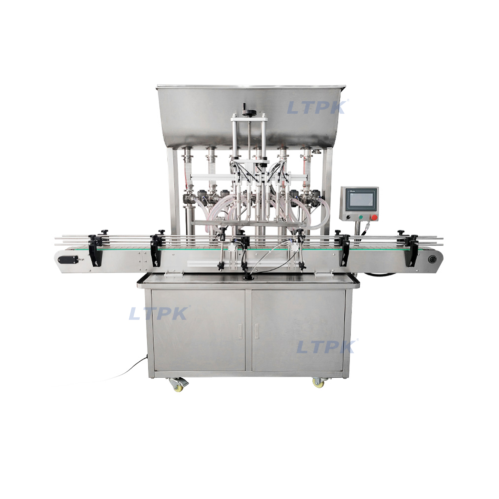 automatic oil bottle liquid cream ketchup tomato sauce paste filling machine with 6 nozzles