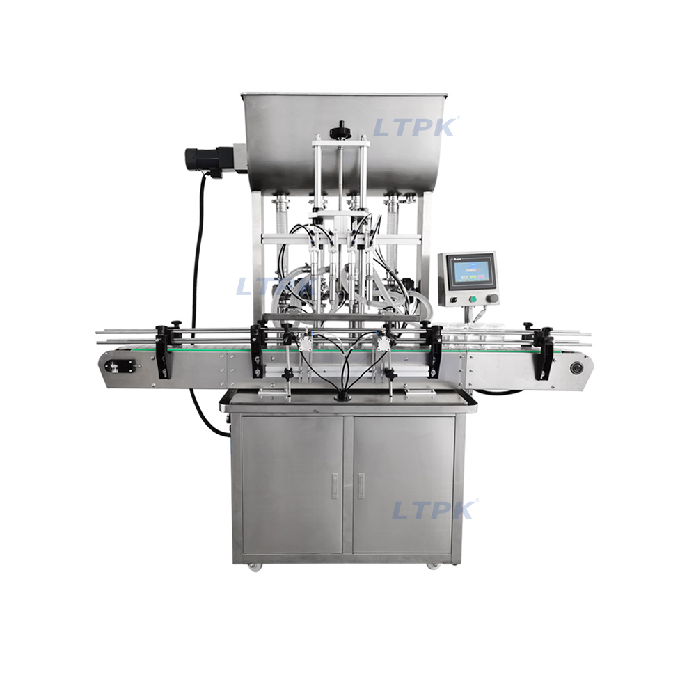 4 Heads Automatic Piston Paste Filling Machine With Mixer for cream ketchup tomato sauce paste