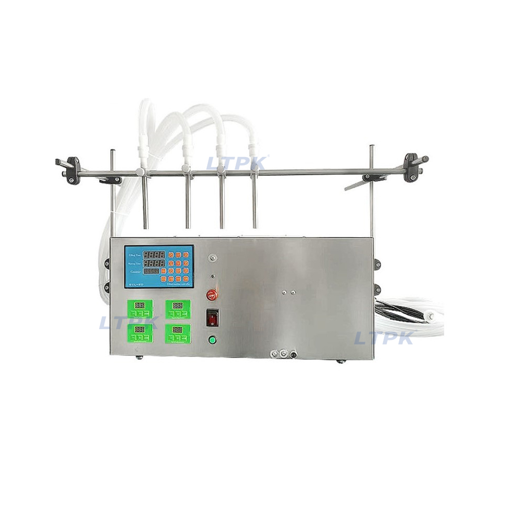 small four head 4L peristaltic pump filling machine