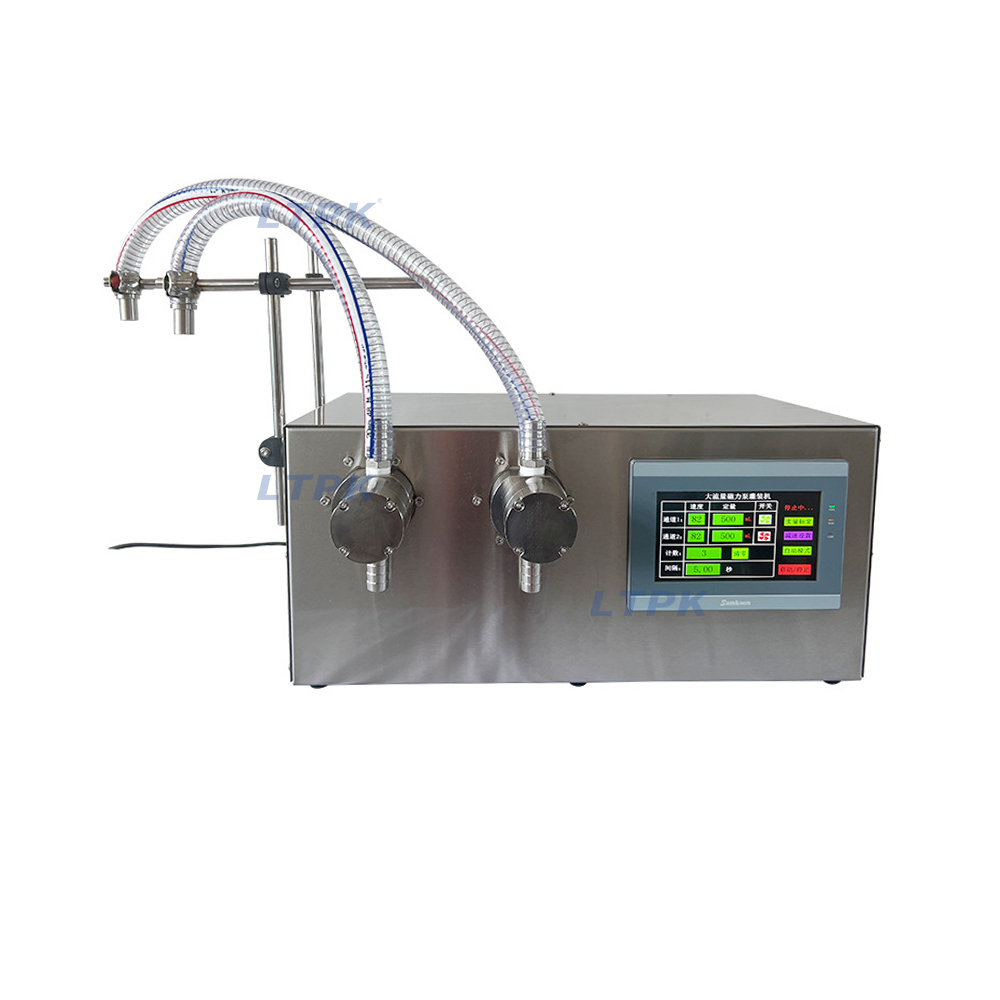 LT-G25B-1 Double Head Magnetic Pump Chemical Liquid Detergent Filling Machine for Beverages Oils Core Motor
