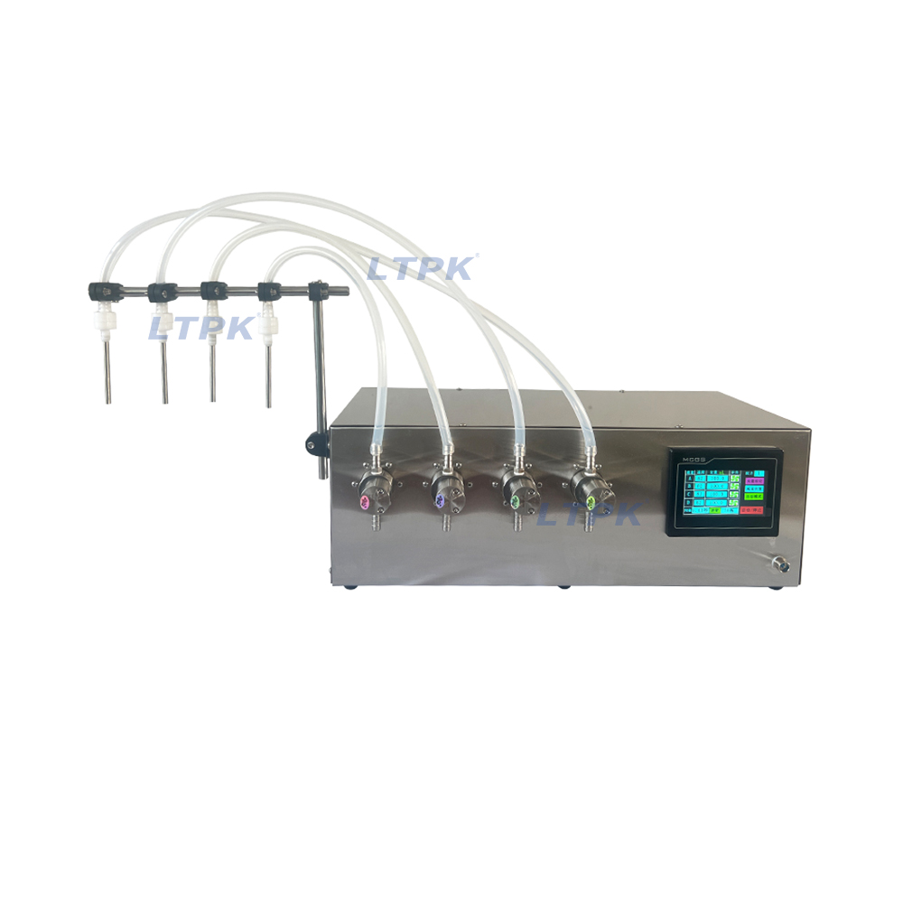 LT-G25B-C Semi-Automatic Double Head Magnetic Pump Chemical Liquid Detergent Filling Machine for Beverages Oils